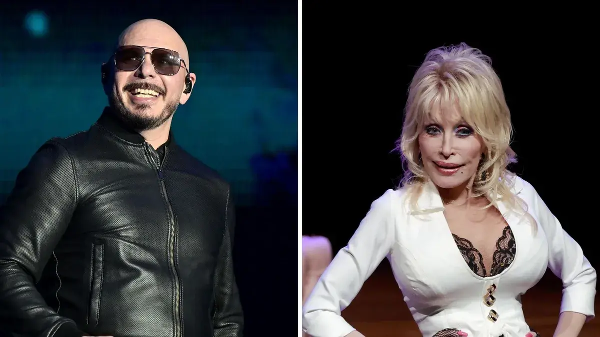 Pitbull ehrt Dolly auf der Bühne