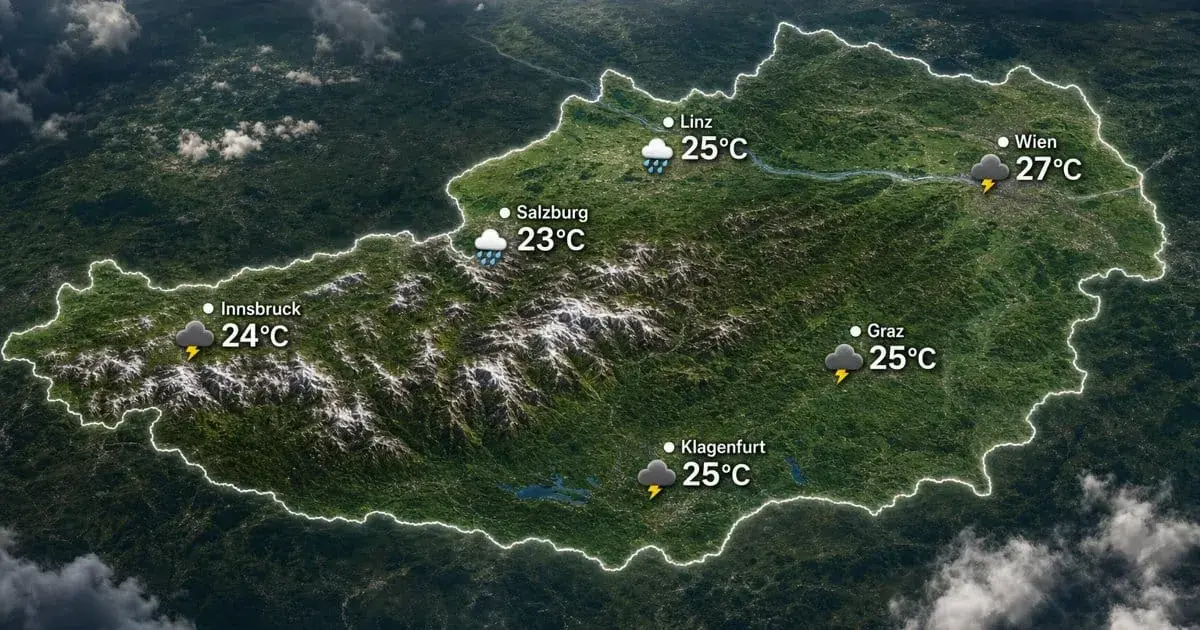 Österreich: Gewitter und Regen