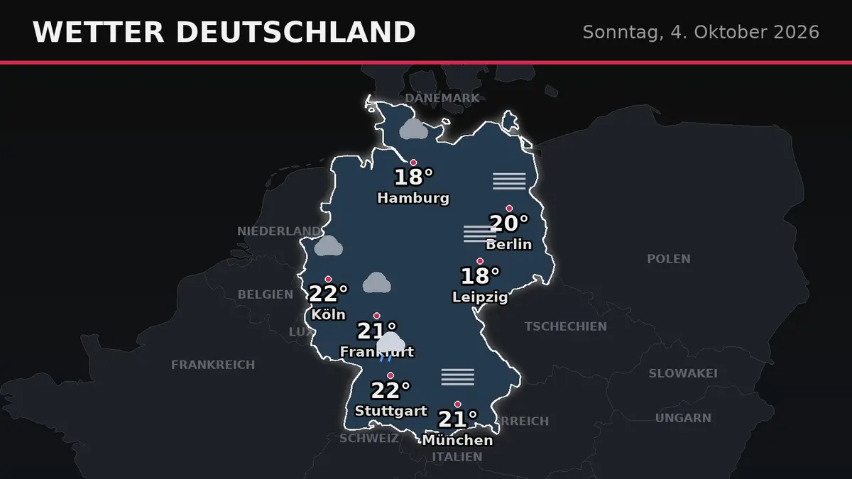 Deutschland grau und trocken, Regen nur in Stuttgart