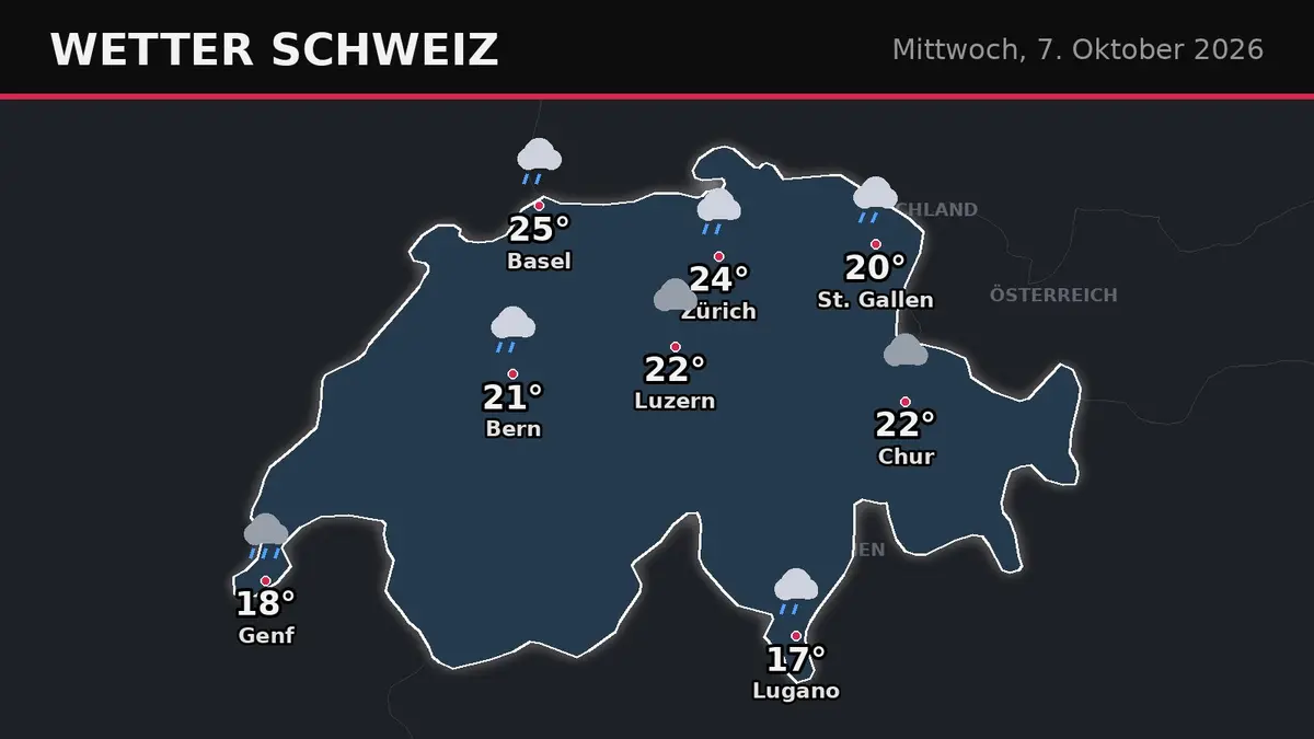 Schweiz: Genf und Lugano nass, Luzern trocken