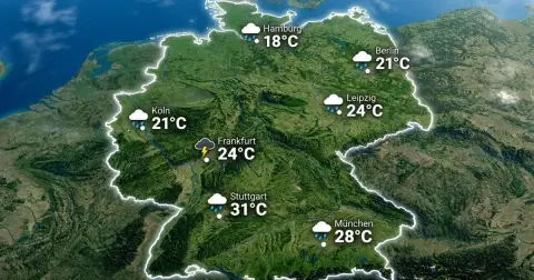 Nass und wechselhaft in Deutschland