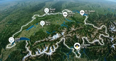 Schweiz: wechselhaft bis heiß