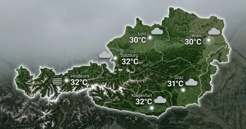 Österreich: warm und oft bedeckt