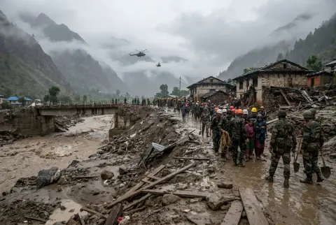 Himalaya-Flut fordert Hunderte Tote