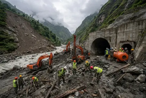 Hunderte in Tunneln gefangen