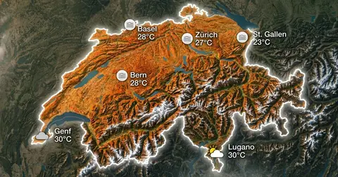 Schweiz: Nebel, später warm