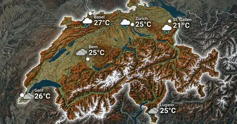 Schweiz: Regen im Osten