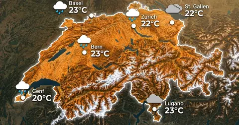 Schweiz: oft nass, teils mild