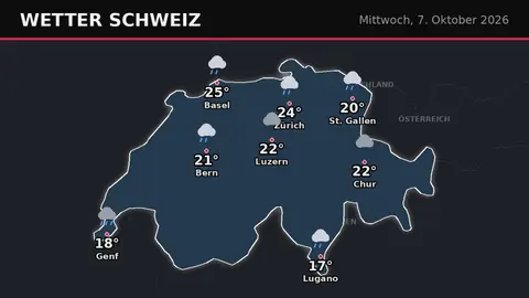 Schweiz: Genf und Lugano nass, Luzern trocken