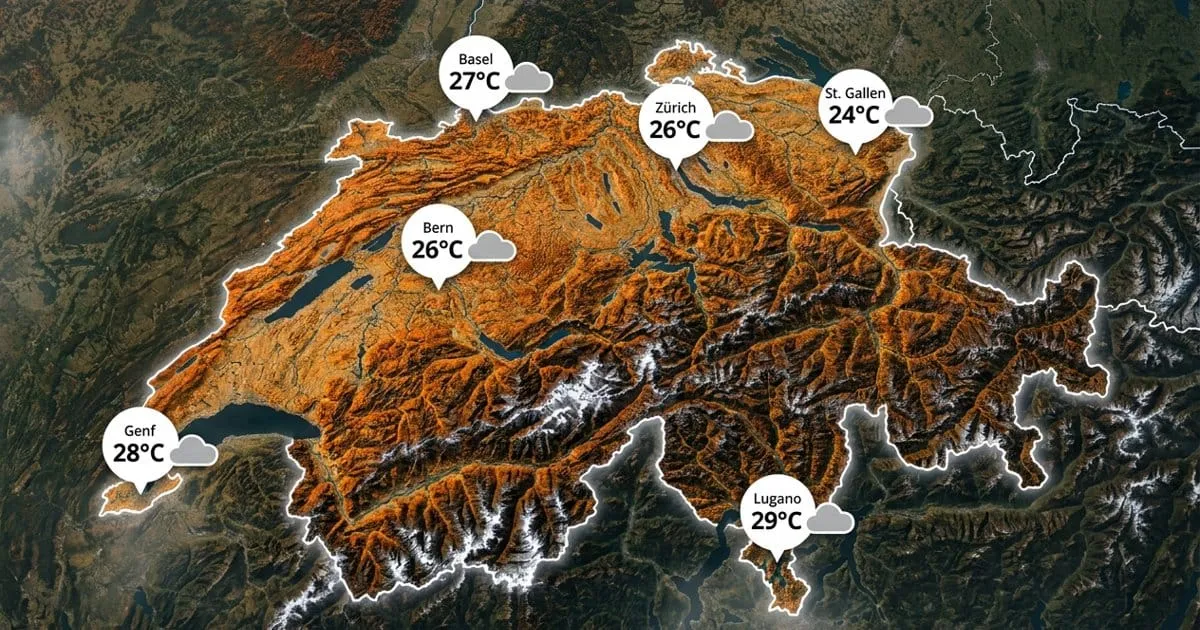 Schweiz: meist bedeckt, mild