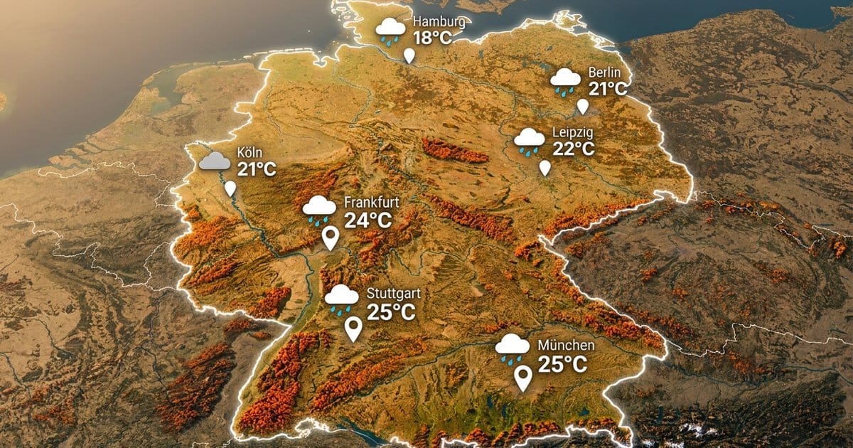 Deutschland: nass, mild, grau