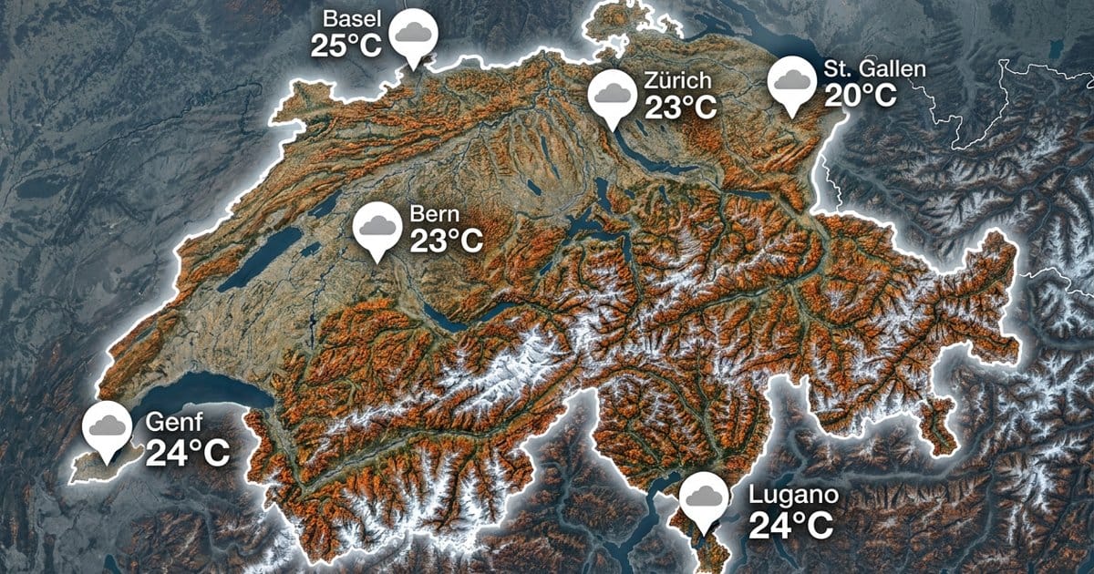 Schweiz: bedeckt, trocken