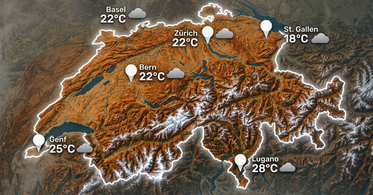 Schweiz: Viele Wolken, mild