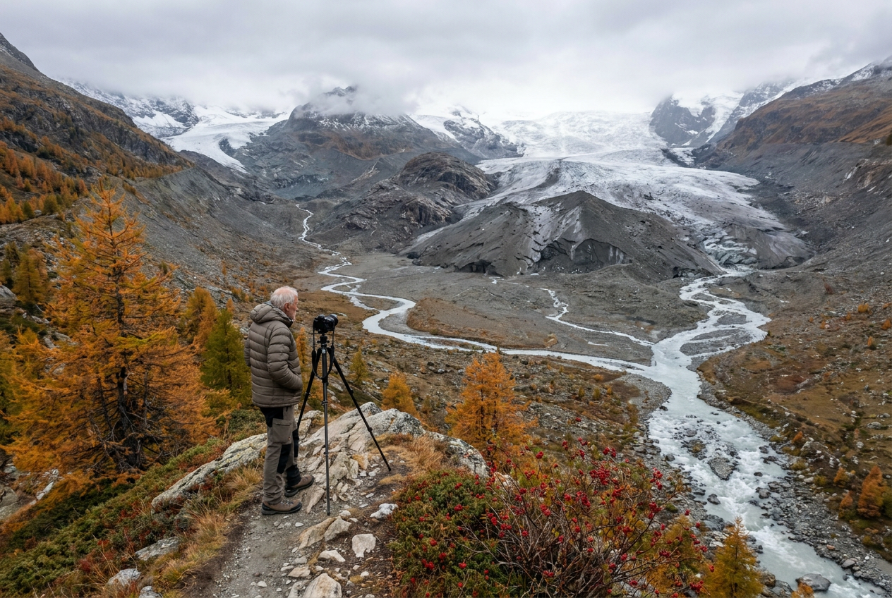 So schmilzt der Aletschgletscher