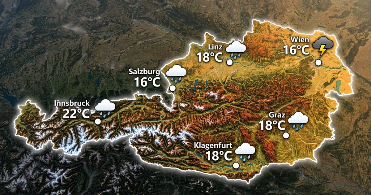 Nasser Donnerstag in Österreich