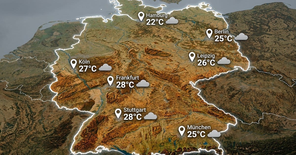 Deutschland: mild und bedeckt