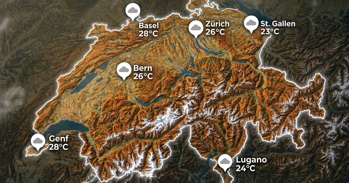 Schweiz: mild und bedeckt