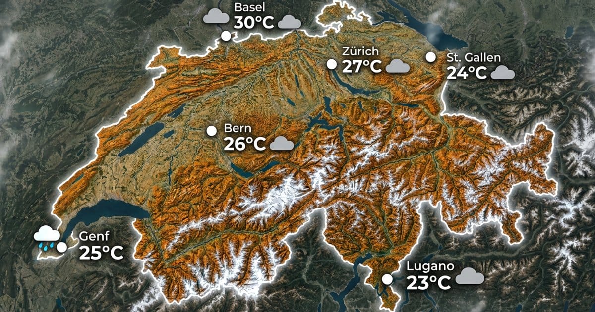 Schweiz: meist bedeckt, mild